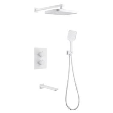 Abber Weiss Insel AF8050W скрытого монтажа с изливом, термостат, белый