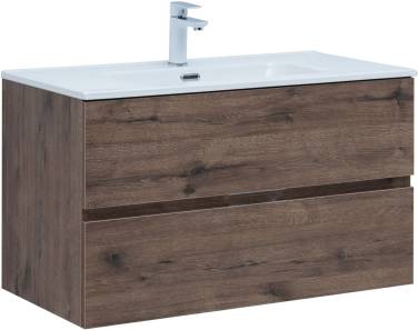 Aquanet Алвита New 90 2 ящика, дуб веллингтон табак (00334187)