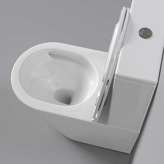 Grossman GR-4458SQ (640х360х835) безободковый,белый с тонкой крышкой,микролифт,смыв торнадо,2 места