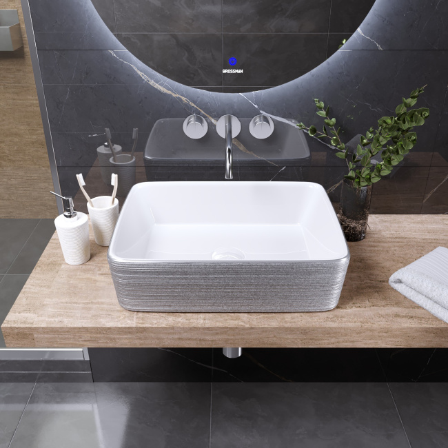 Grossman GR-3016SW (480х370х130) серебро,белая внутри,1 место