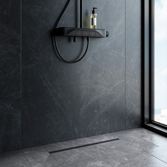 Am.Pm MasterFlow 60 W01SC-S11-060-05BM с Черной матовой решеткой Slim line