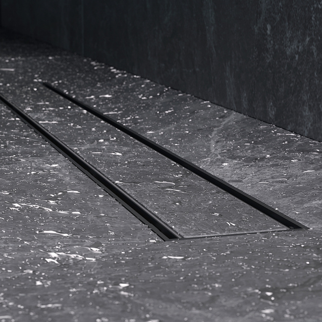 Am.Pm PrimeFlow 70 W02SC-U11-070-04BM с Черной матовой решеткой / под плитку Tile