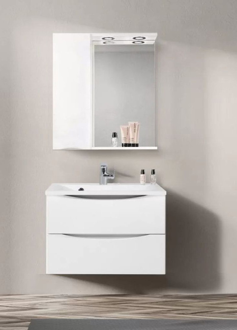 BelBagno Marino 70x75 MARINO-SPC-700/750-1A-BL-P-L левое с подсветкой