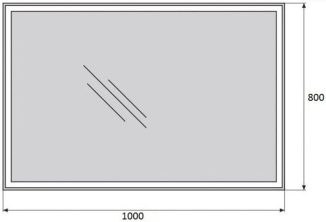 BelBagno 100x80 SPC-GRT-1000-800-LED-BTN с подсветкой