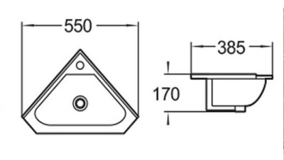 WeltWasser Aisbach 7012 GL-WT 55x38,5 белый глянец