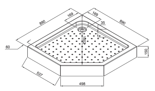 Aquanet Passion P 3.0 90x90, прозрачное стекло