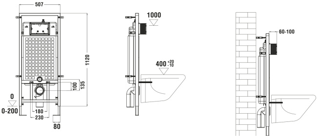 WeltWasser WW MARBERG 507 + SE BL кнопка черная