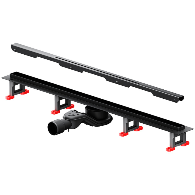 Am.Pm MasterFlow 80 W01SC-S11-080-05BM с Черной матовой решеткой Slim line