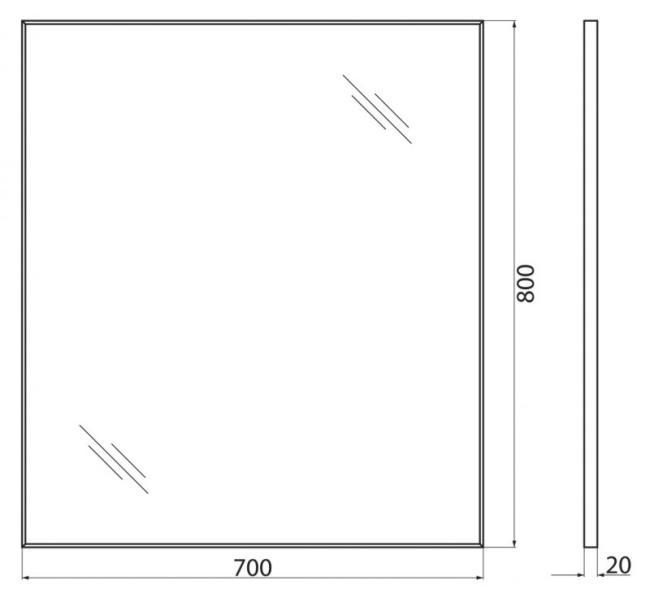 BelBagno 70x80 SPC-AL-700-800
