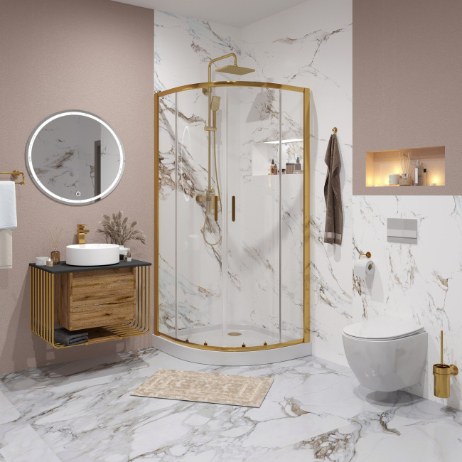 Niagara Nova NG-6407-08 GOLD 100x100 без поддона
