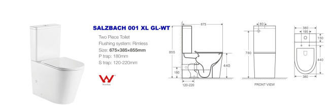 WeltWasser SALZBACH 001 XL GL-WT белый глянец