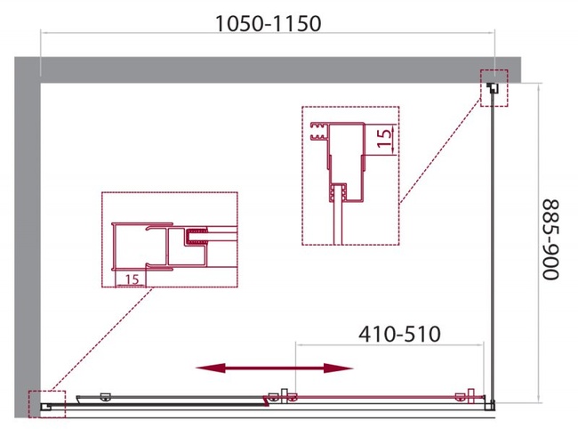 BelBagno UNIQUE-2-AH-1-100/115-90-P-Cr