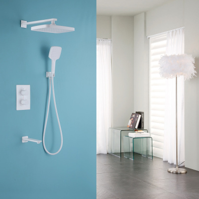 Abber Weiss Insel AF8050W скрытого монтажа с изливом, термостат, белый