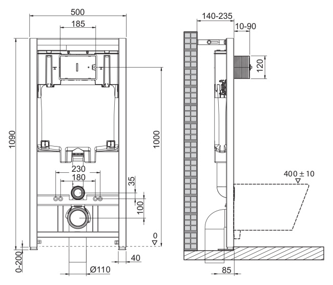 BelBagno BB002-80/BB014-SR-BIANCO с кнопкой смыва Белый