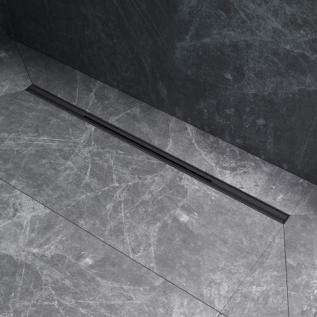 Am.Pm MasterFlow 80 W01SC-S11-080-05BM с Черной матовой решеткой Slim line