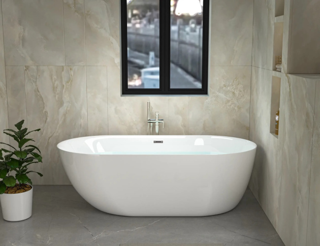 Ceruttispa COMO150 белая со сливом-переливом (1500x750x560)