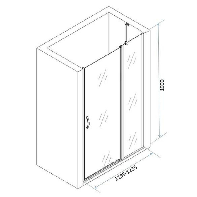 AM.PM Move 120 W81S-D120-000CT профиль Хром матовый стекло прозрачное