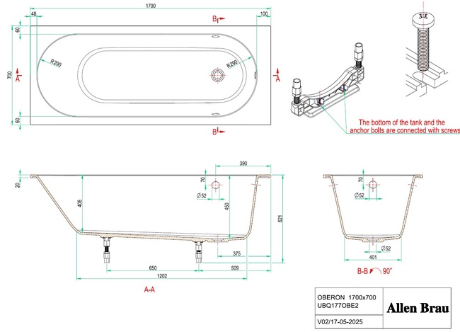 Allen Brau Evo Oberon 170x70 2.3EV01.20
