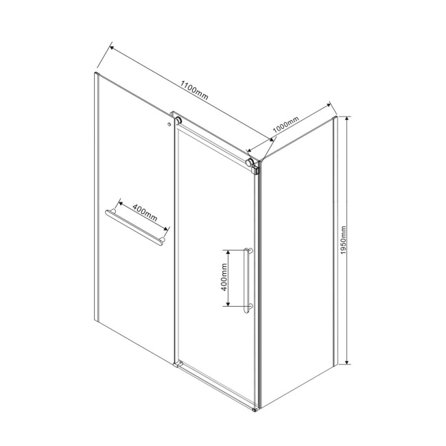 Vincea Como Soft VSR-1CS1011CLB, 1100*1000, черный, стекло прозрачное